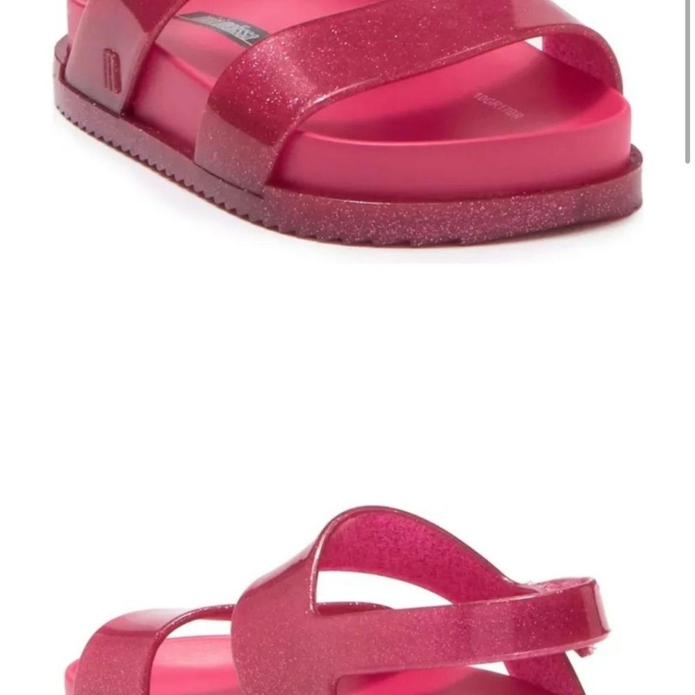 Mini Melissa Kids Glittery Pink Sandals